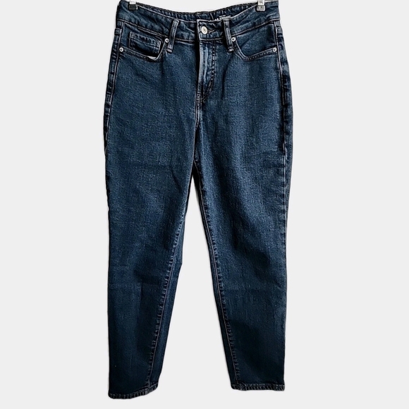Old Navy Denim - Old Navy Women's Jeans 4 Dark Blue High Rise O.G. Straight Secret Slim Pockets.